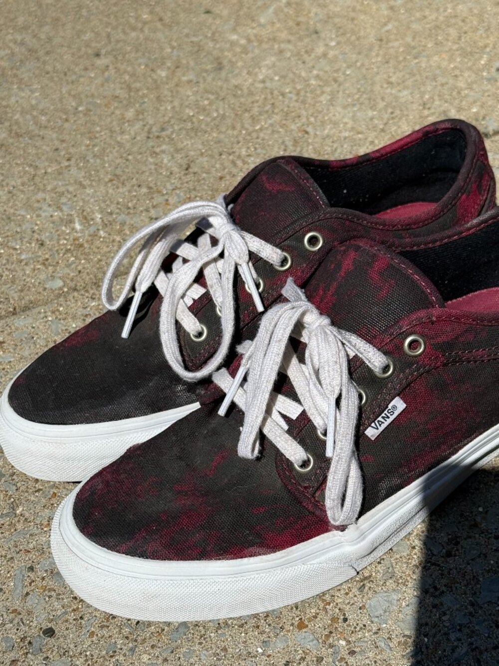 Vans Chima Ferguson Pro Mens 10 Burgundy Black Y2K Grunge Skate Shoes 4103